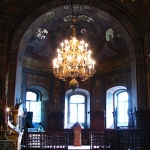 The interior of church “St Nicolae” Roznov
