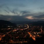 Piatra Neamț, evening view