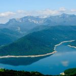 Bicaz Lake and Ceahlău Mountain